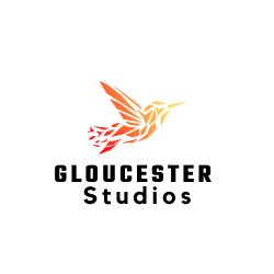 Orange Black Hummingbird Tech Digital Bird Logo (5)